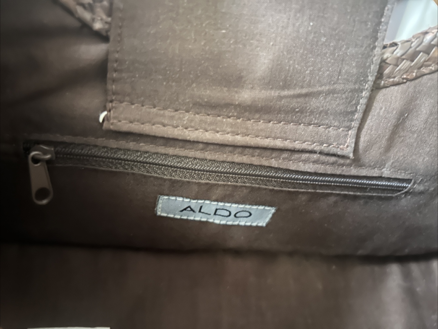 ALDO Brown Woven Handbag