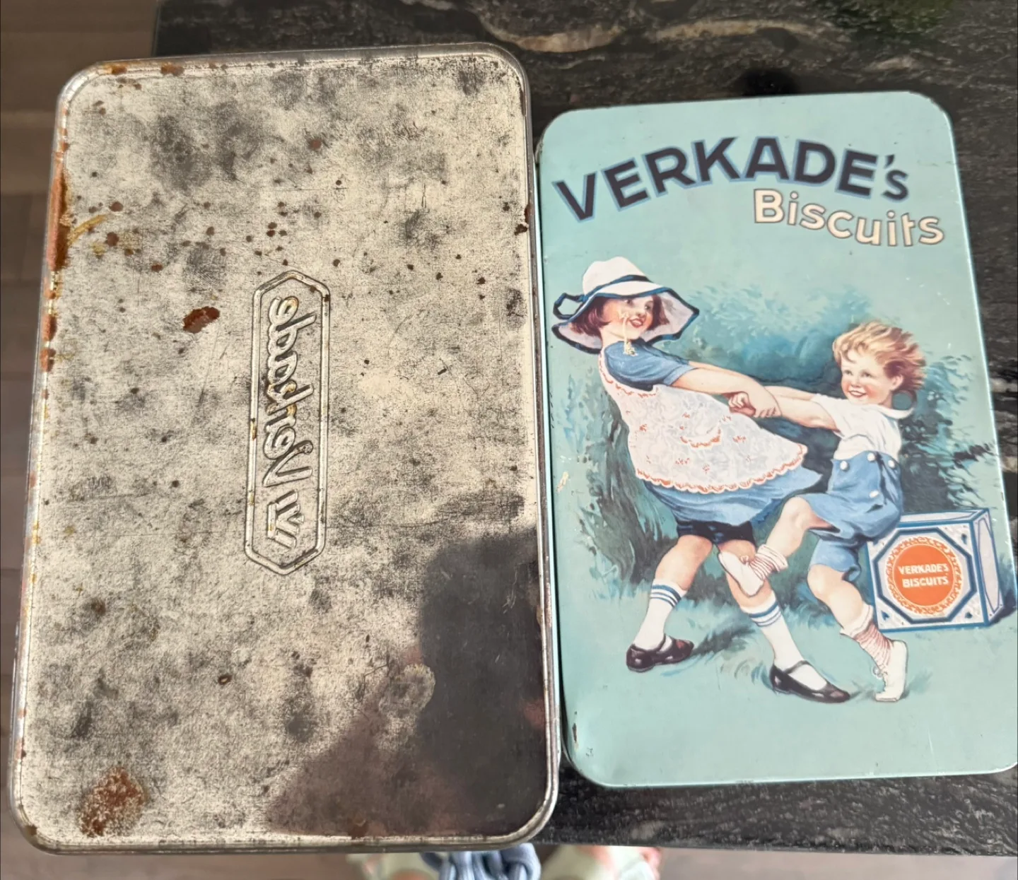 Vintage Verkade’s biscuit tin image indicator(3)