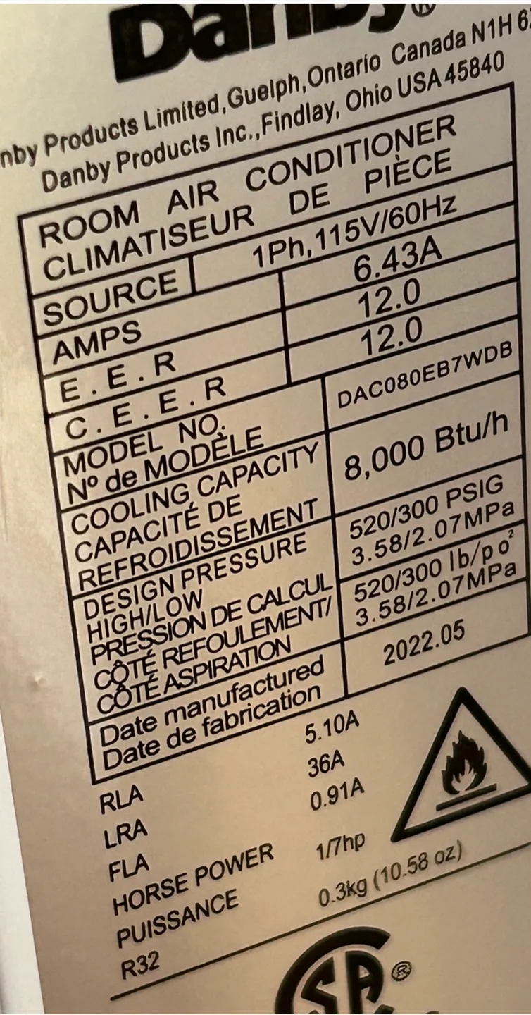Danby 8,000 BTU Room Air Conditioner image indicator(3)