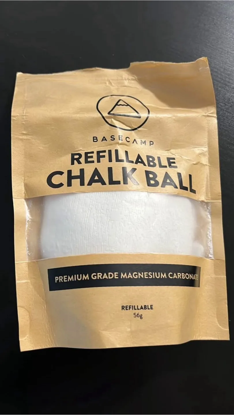 Refillable chalk ball for indoor climbing thumbnail