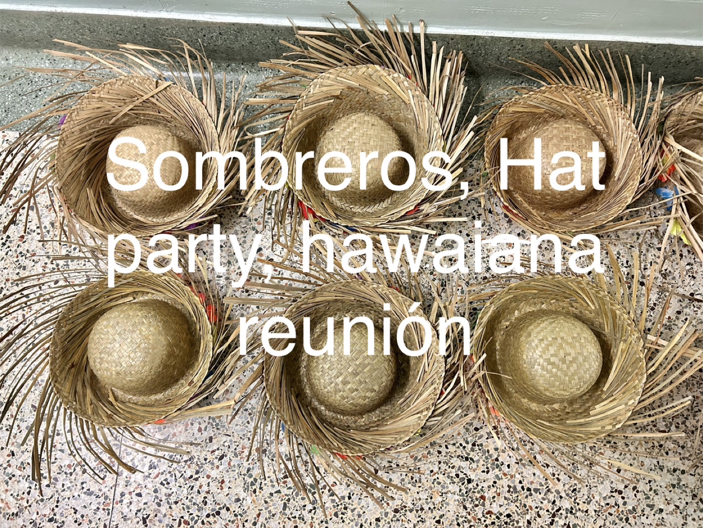 10 Sombrero Party Hats hawaiana