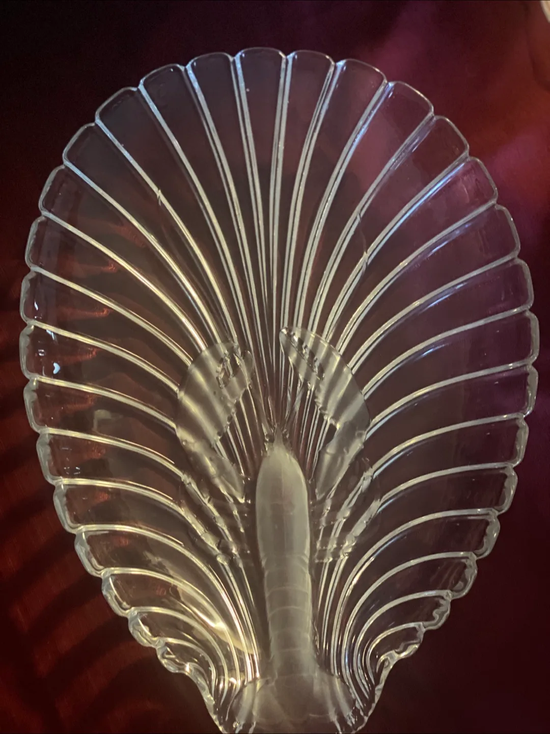 Decorative Glass Clam Shell Bowl thumbnail