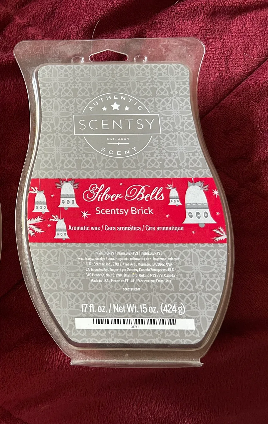 Scentsy Silver Bells Brick - Aromatic Wax thumbnail