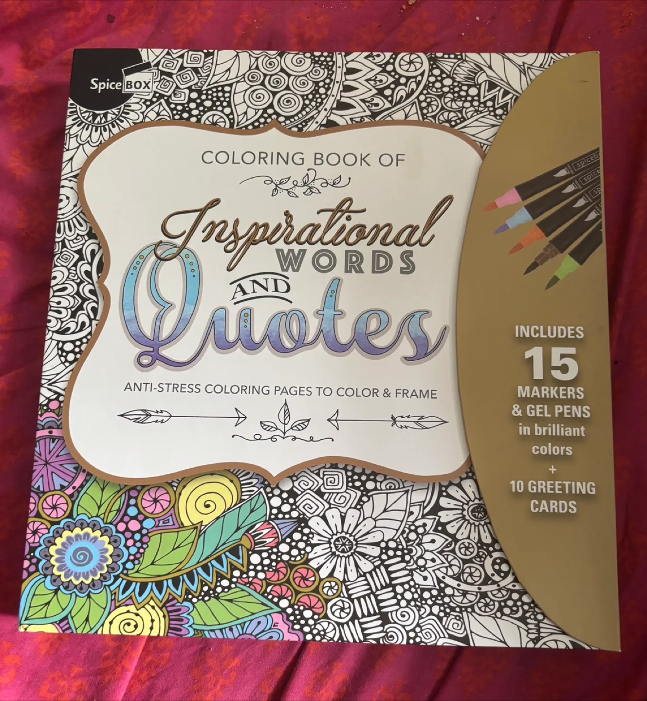 Spice Box Inspirational Words Colouring Book Set thumbnail