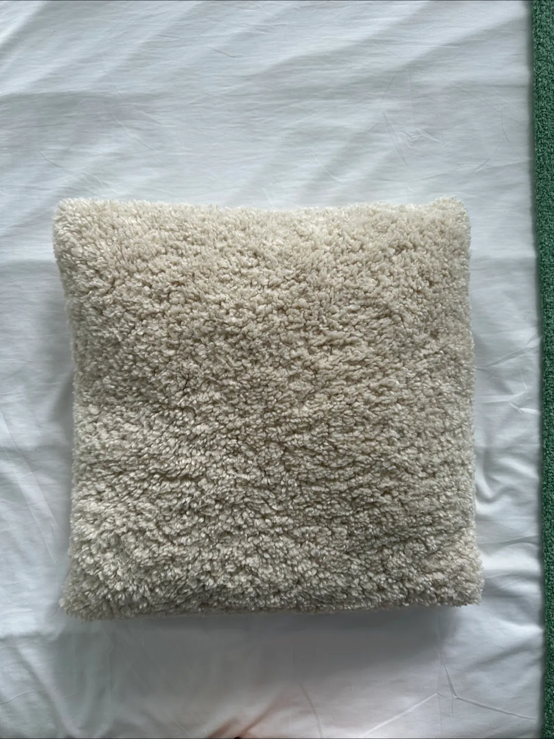 Cream Sherpa Throw Pillow thumbnail