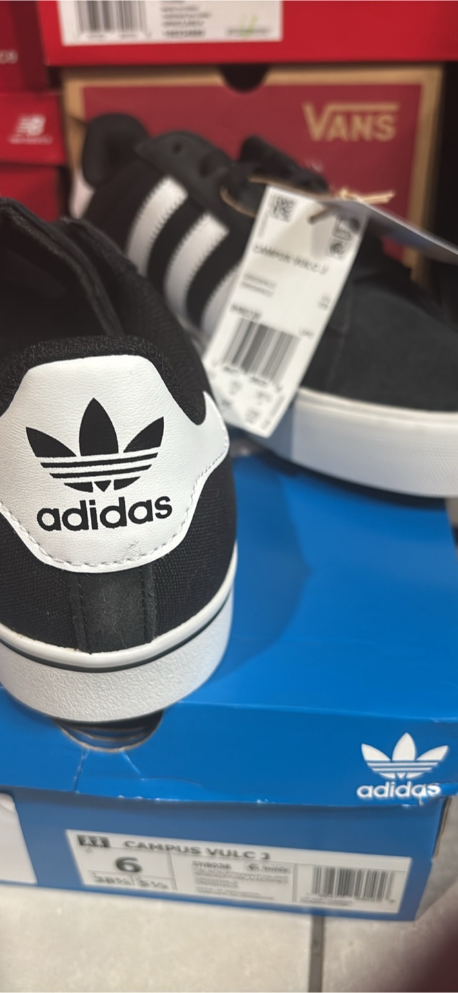 Adidas Campus Vulc J - Size 6 - Black/White - photo 4