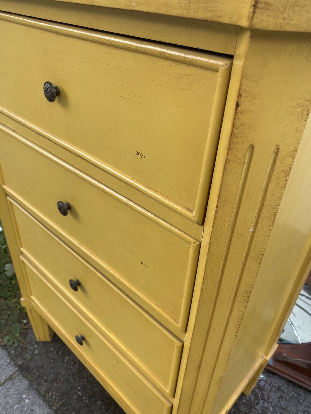 Yellow Four-Drawer Dresser - photo 3