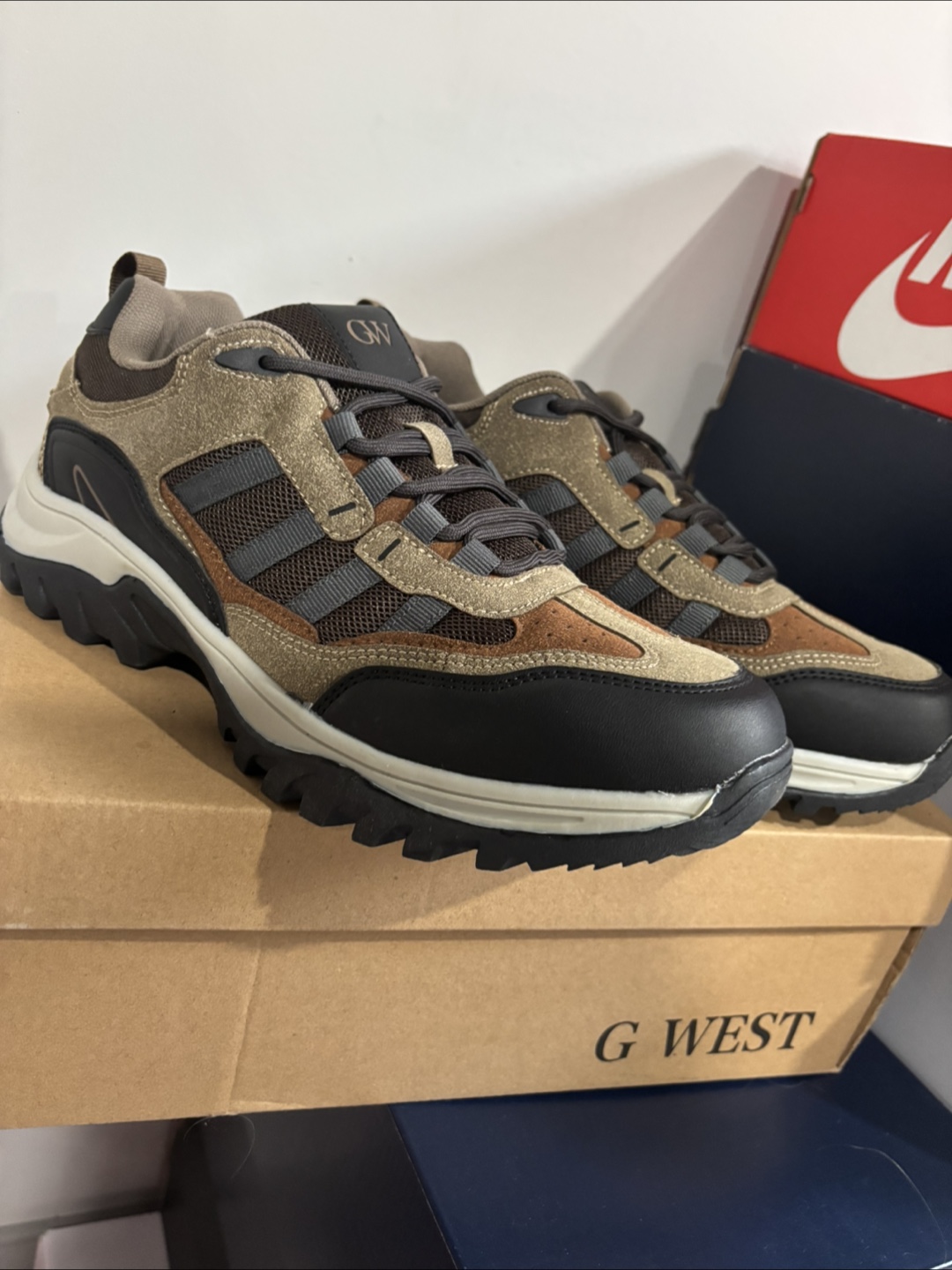 G-West Hiking Shoes US 9.5 Beige/Brown