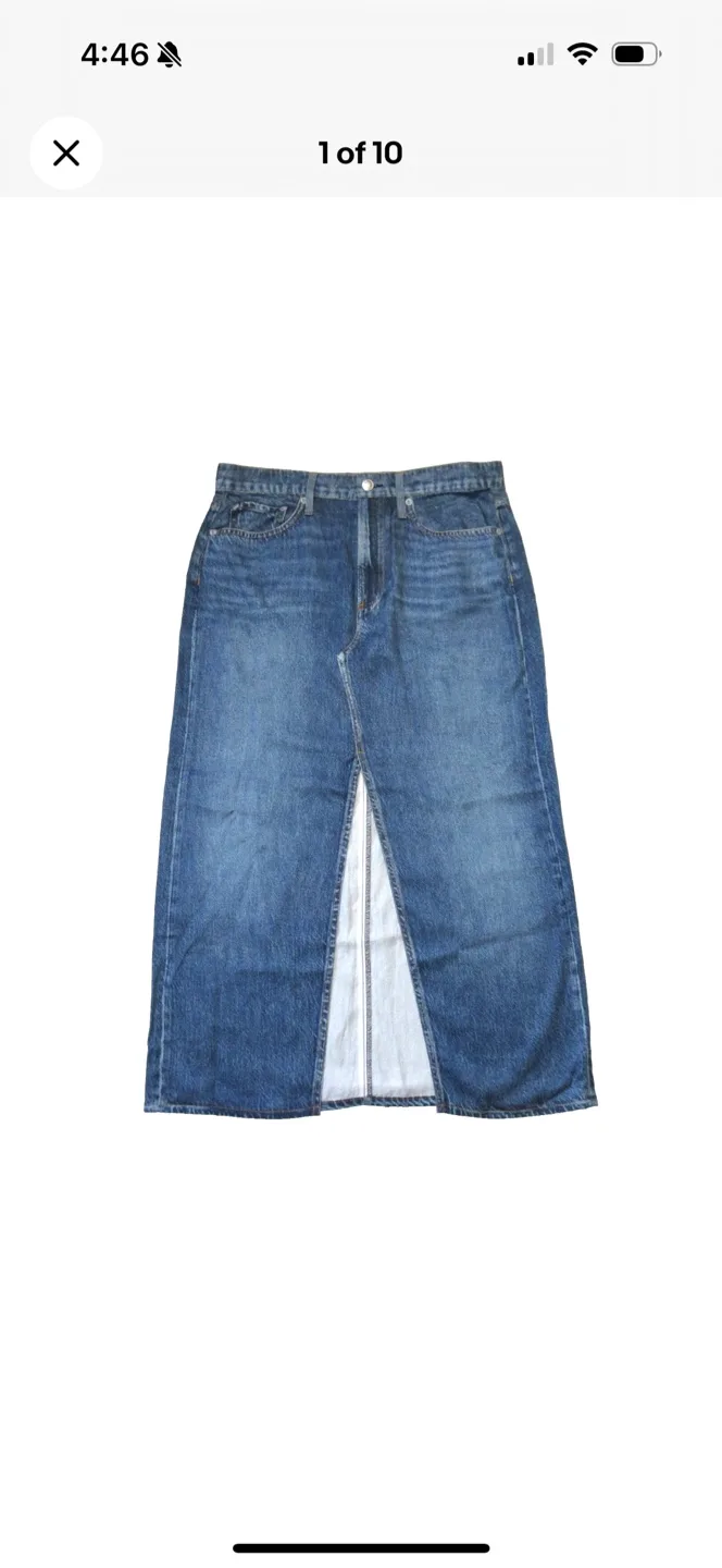New Rag & Bone Liquid Denim Maxi Skirt Size 26 thumbnail
