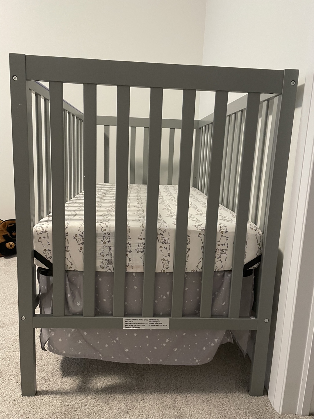 Dream On Me Crib - Grey - photo 2
