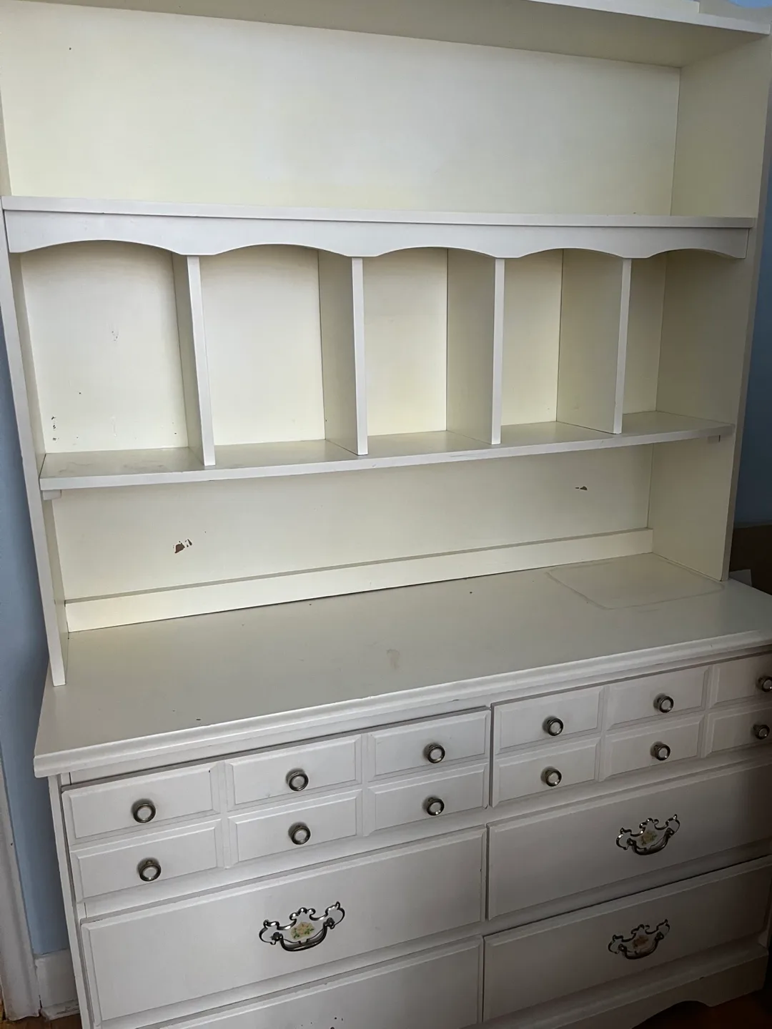 White Dresser with Hutch thumbnail