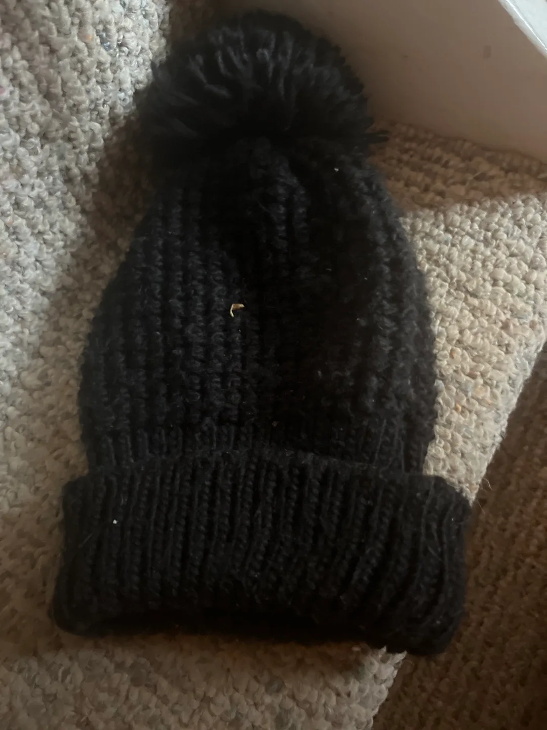 Ardene Black Pom Pom Beanie - O/S thumbnail