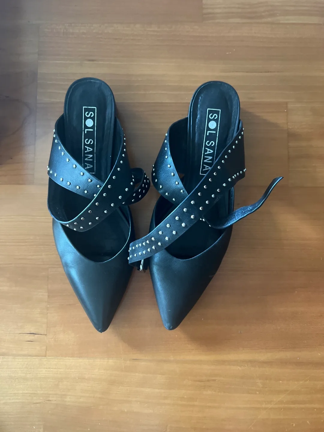Sol Sana Studded Black Heels Sandals- Like New image indicator(4)
