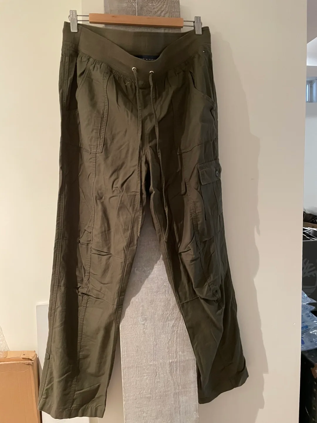 Tommy Hilfiger Olive Green Cargo Pants - Size L thumbnail