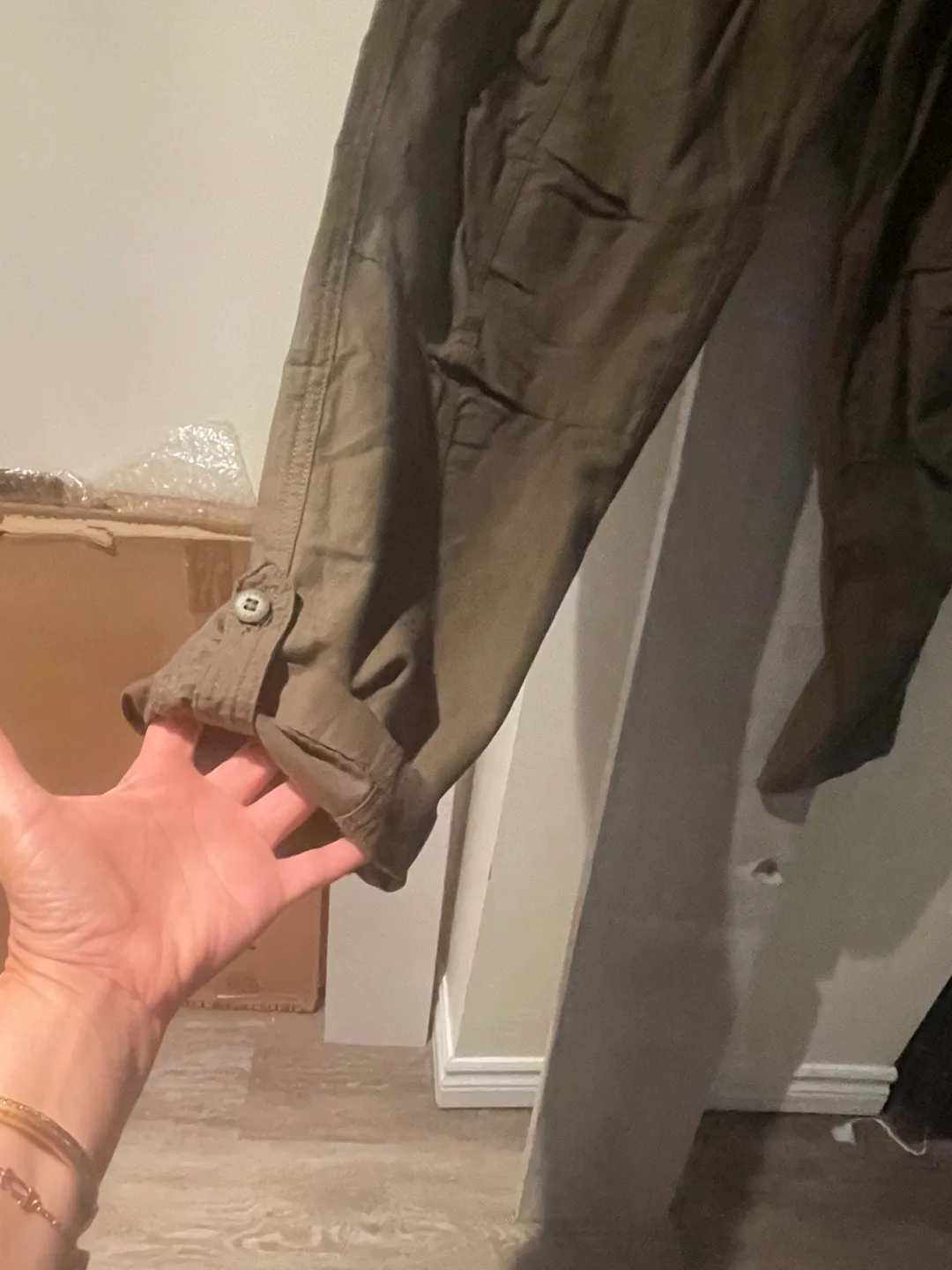 Tommy Hilfiger Olive Green Cargo Pants - Size L image indicator(6)