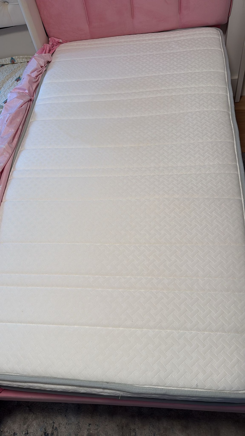 Vecelo Pink Twin Bed Frame with Mattress - photo 4