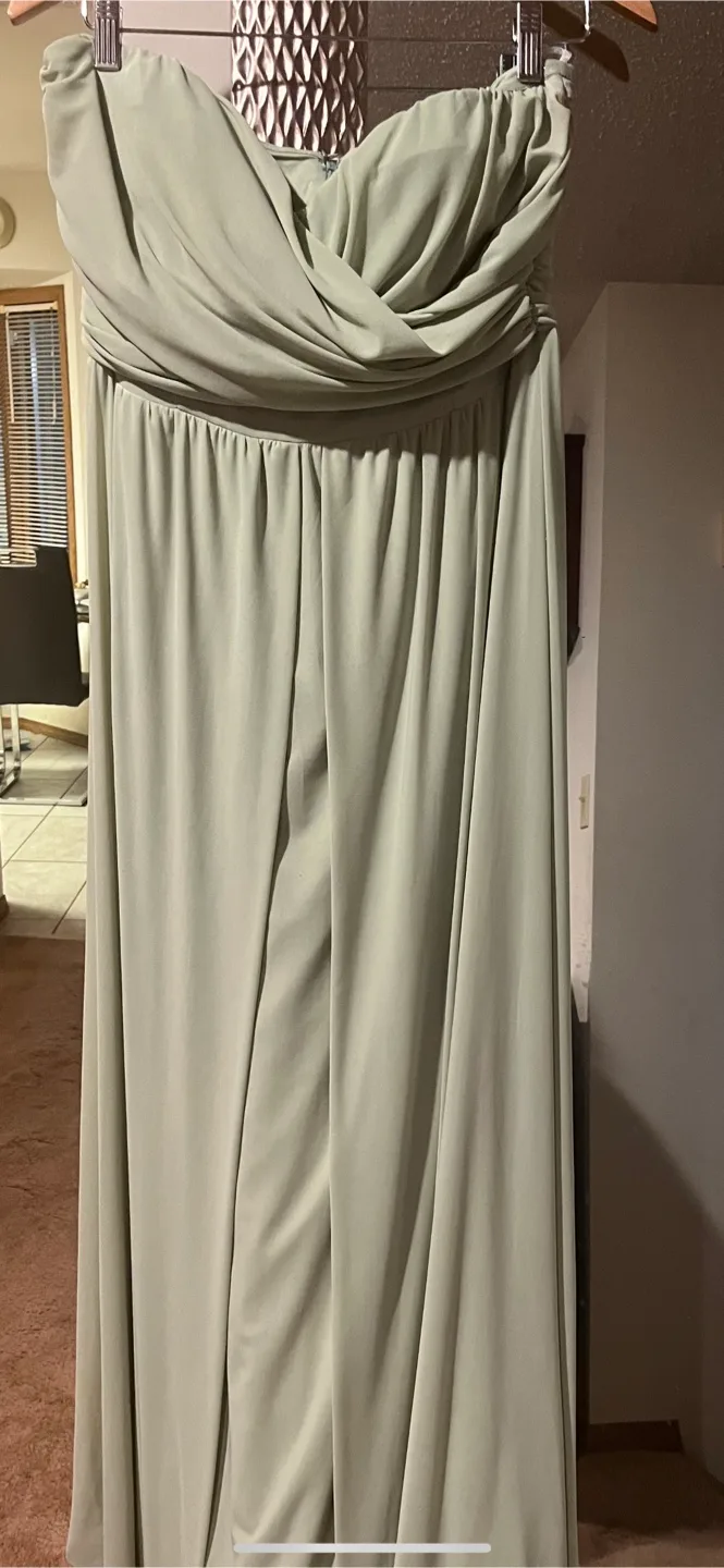 Strapless Maxi Dress - Sage Green thumbnail