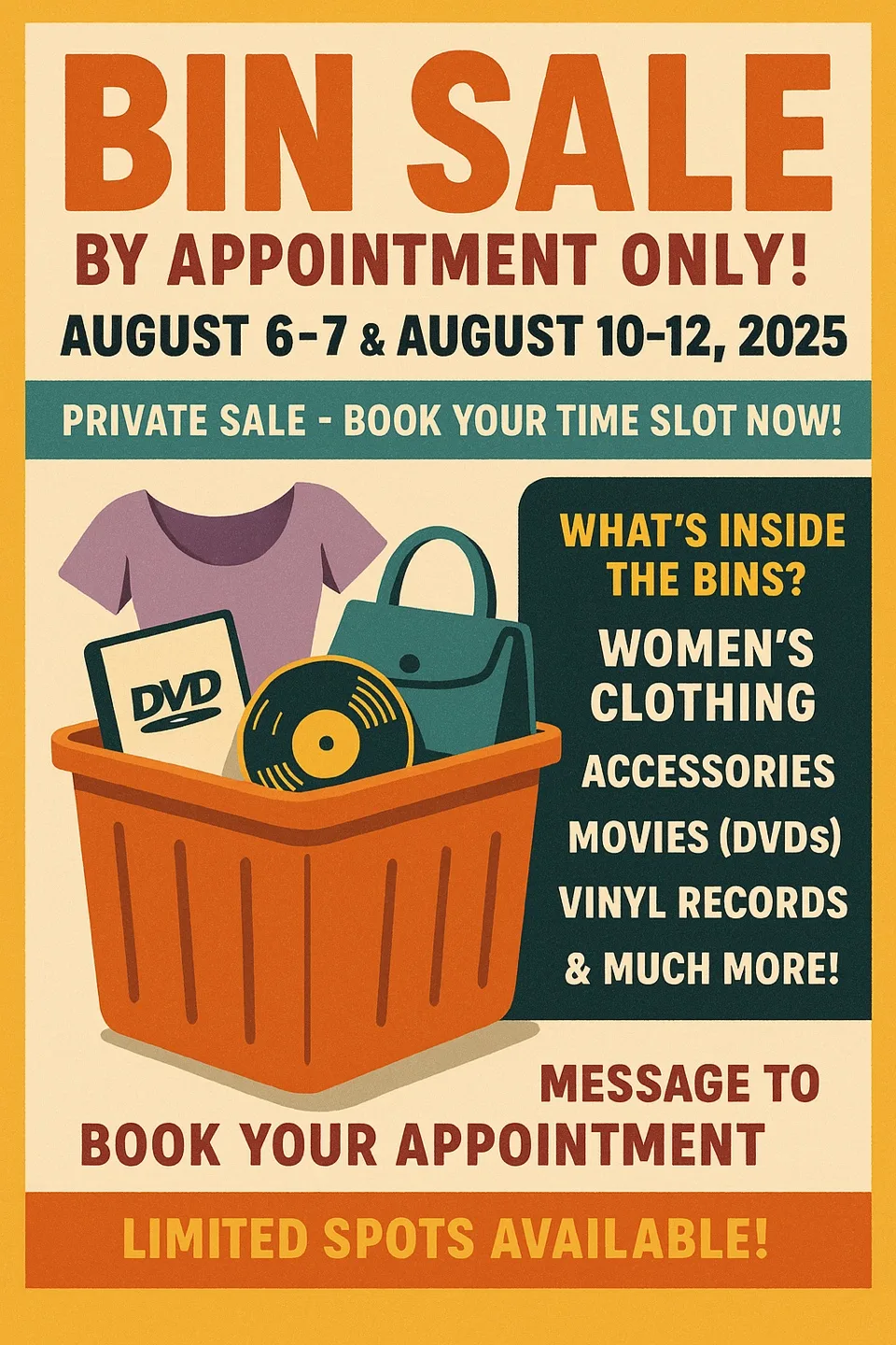 Bin Sale by Appointment Only thumbnail