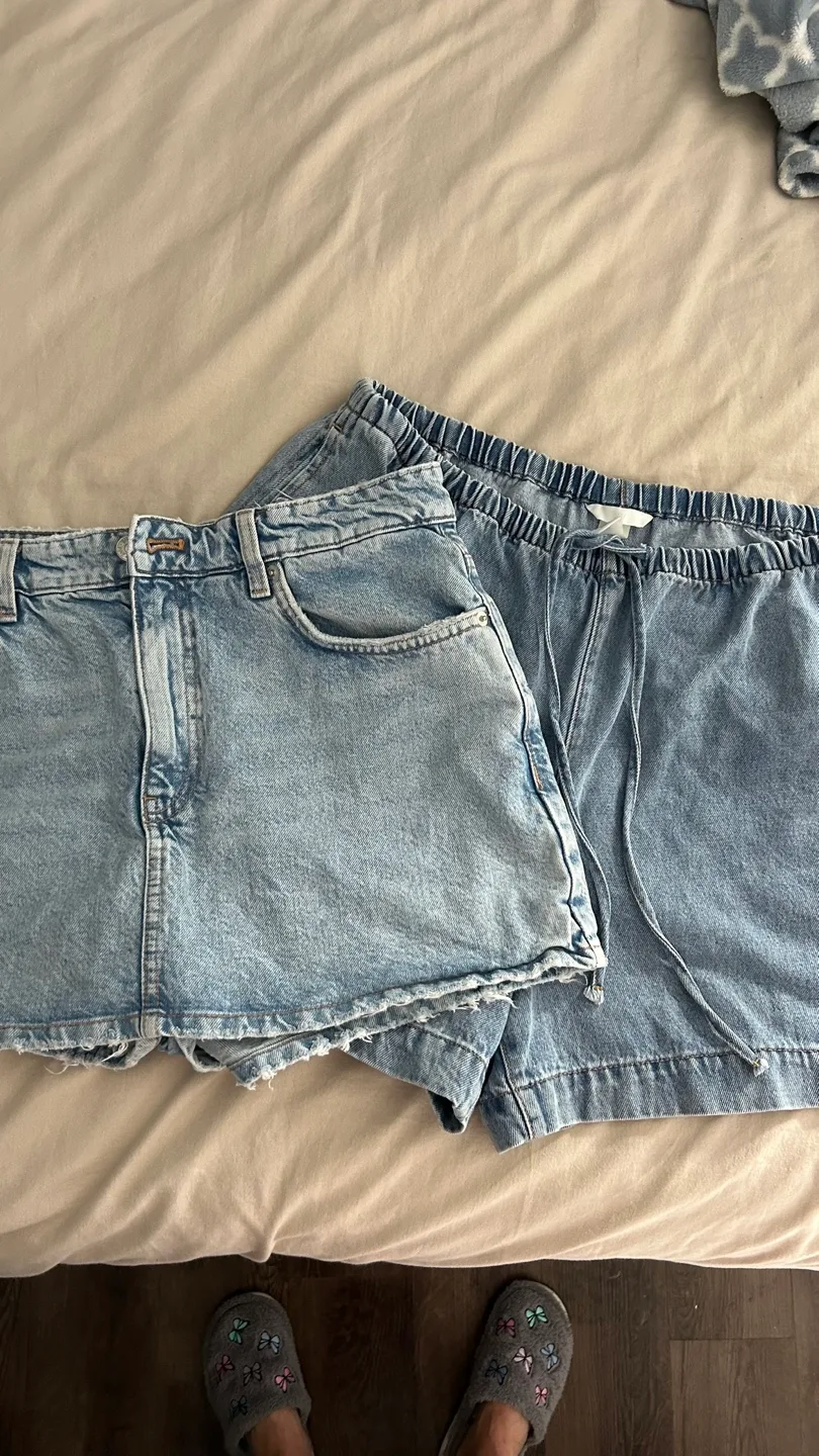 H&M Denim Shorts NWOT Size L & Zara Skort XL thumbnail