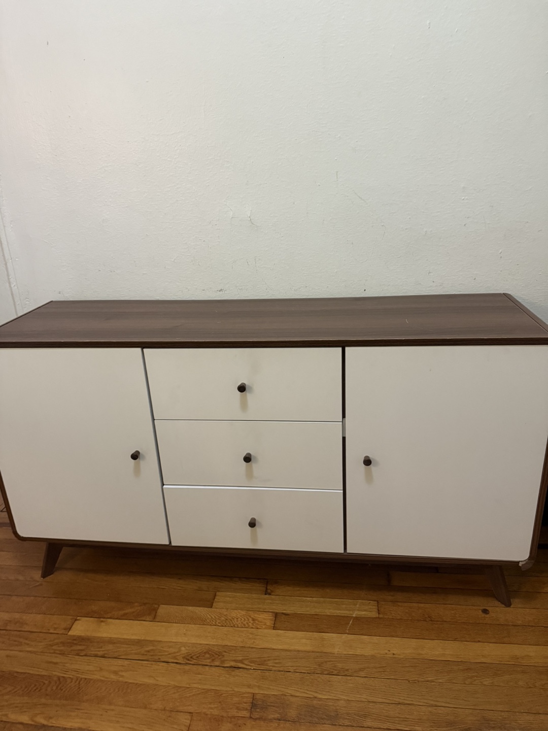 White & Brown Wood Credenza - photo 2