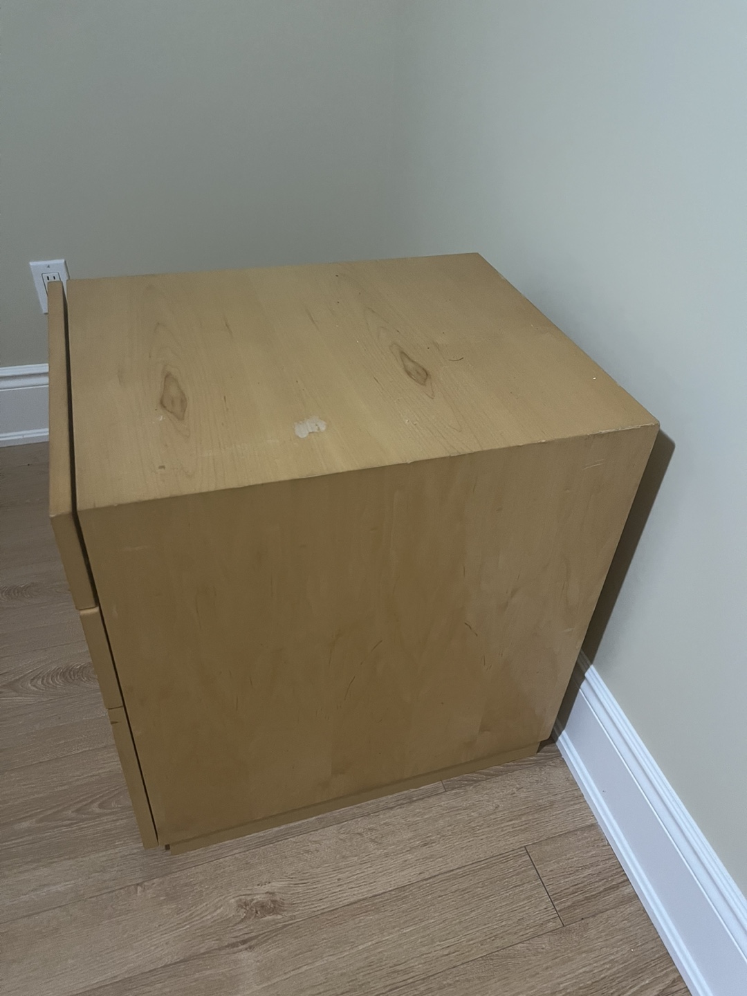 Wooden 3-Drawer Filing Cabinet