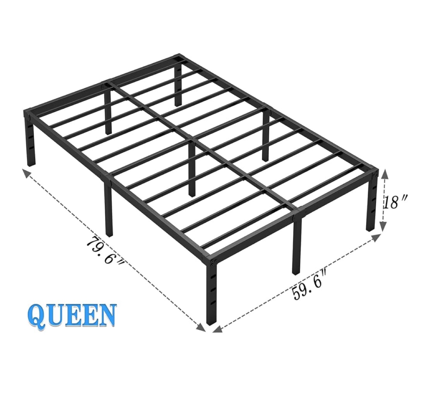 Queen Size Metal Bed Frame Platform