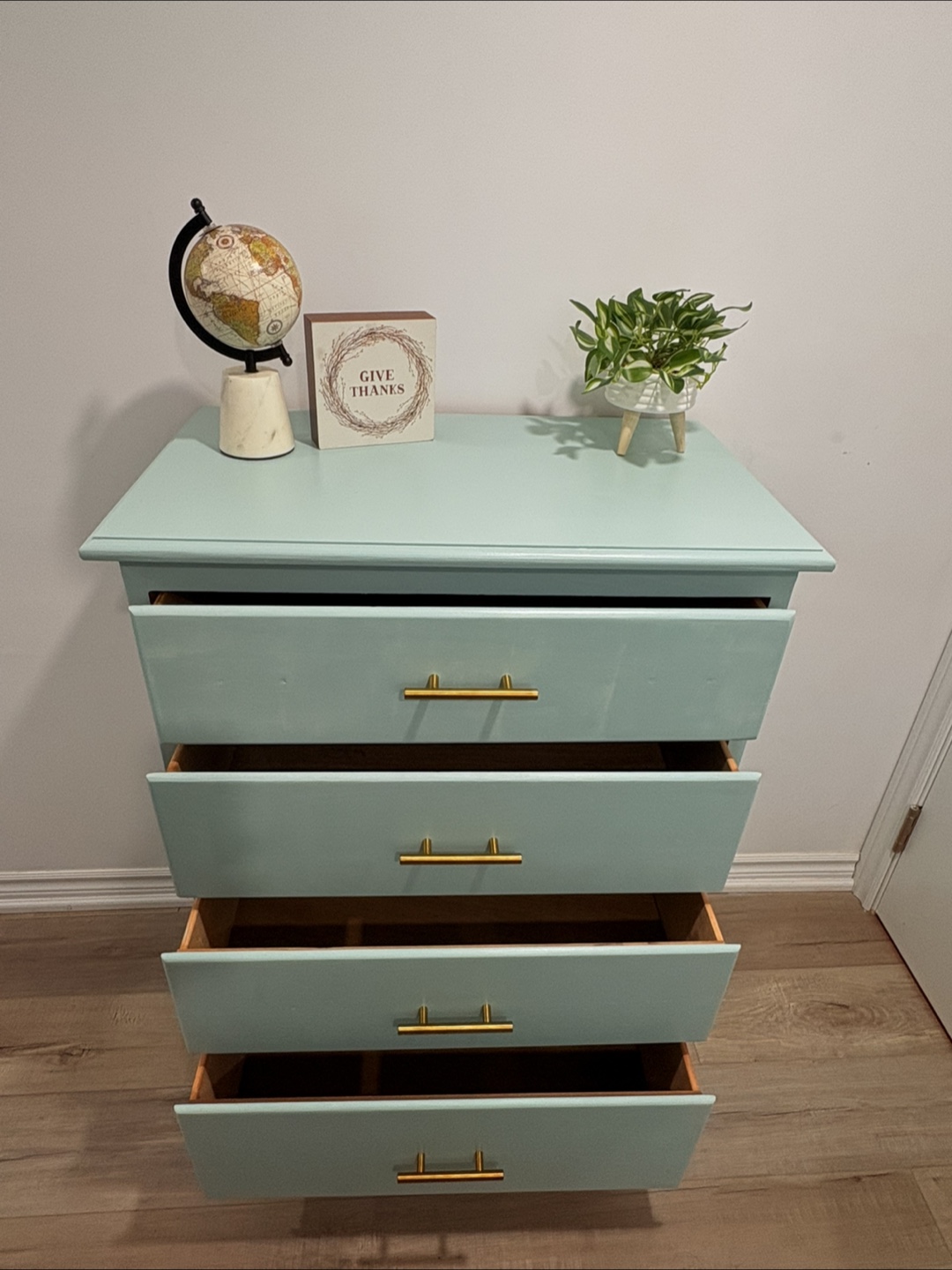 Green Painted 4-Drawer Dresser - photo 4