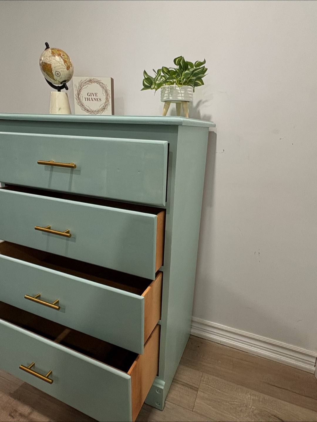 Green Painted 4-Drawer Dresser - photo 2