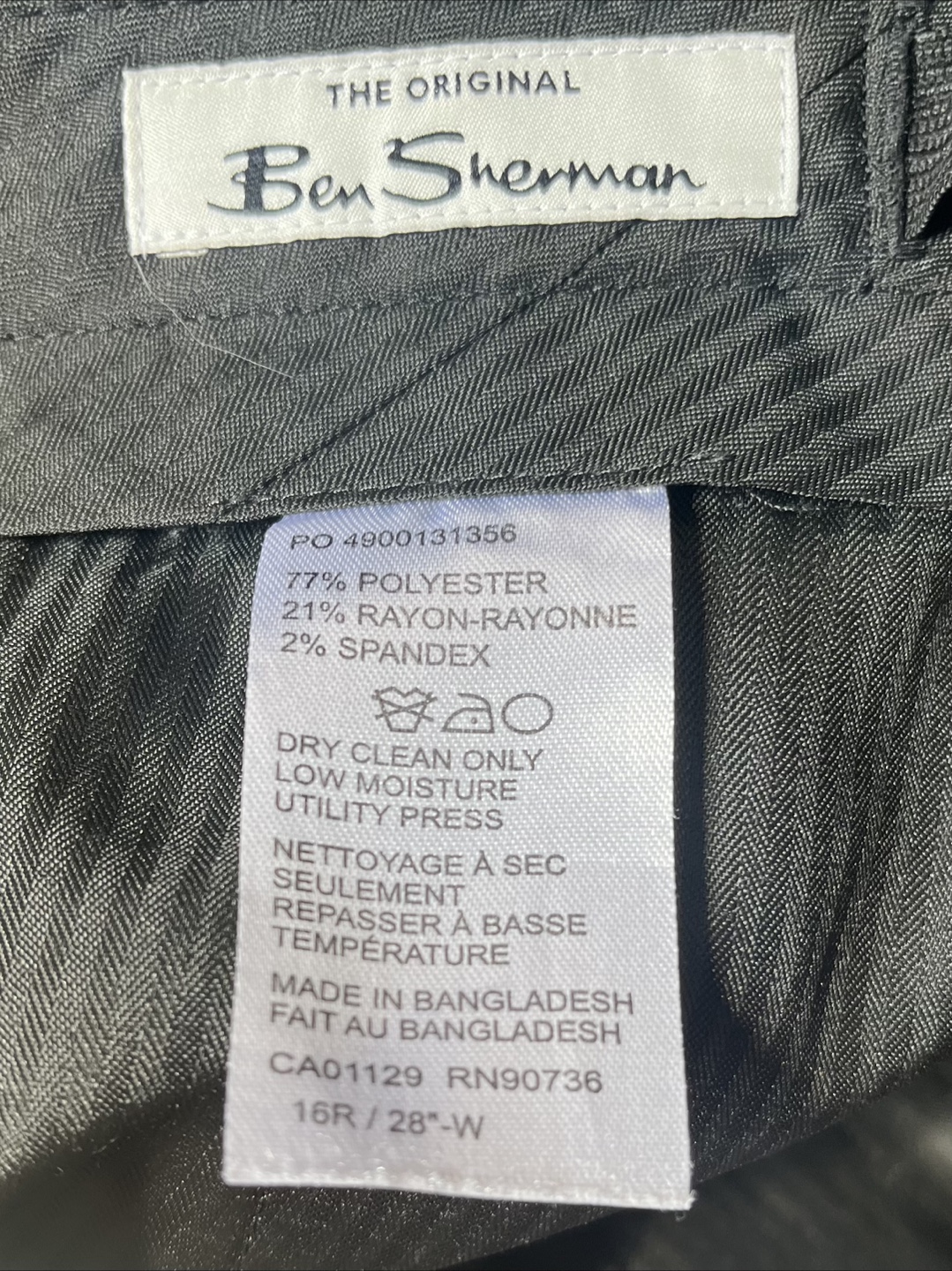 Ben Sherman Black Dress Pants 16R/28W - photo 3