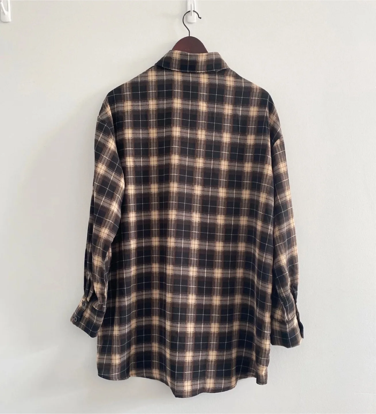 Prettylittlething | Oversized Plaid Top - Small image indicator(3)