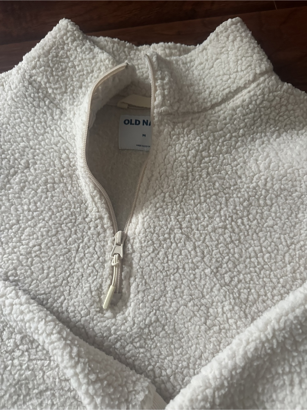 Old Navy Cream Sherpa Pullover - Size M - photo 2