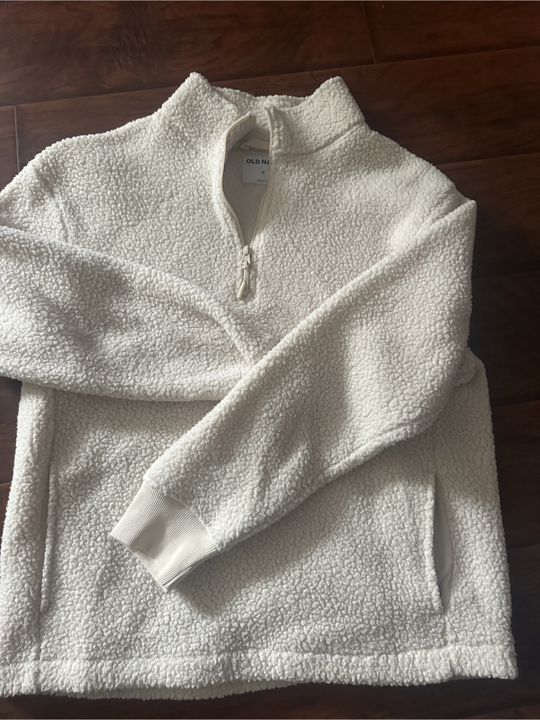 Old Navy Cream Sherpa Pullover - Size M