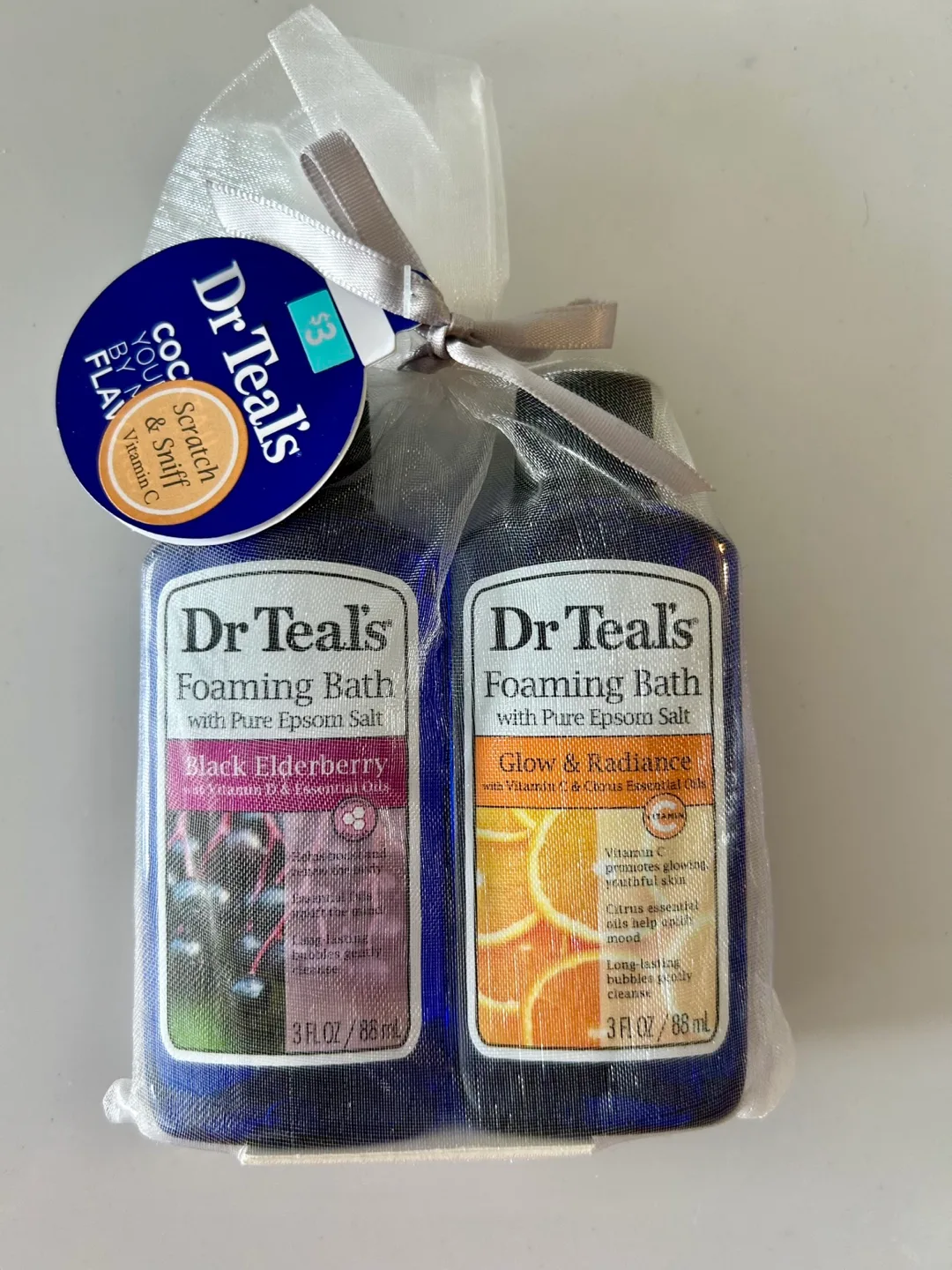 (New) Dr Teal's Foaming Bath Set (Black Elderberry & Glow) thumbnail