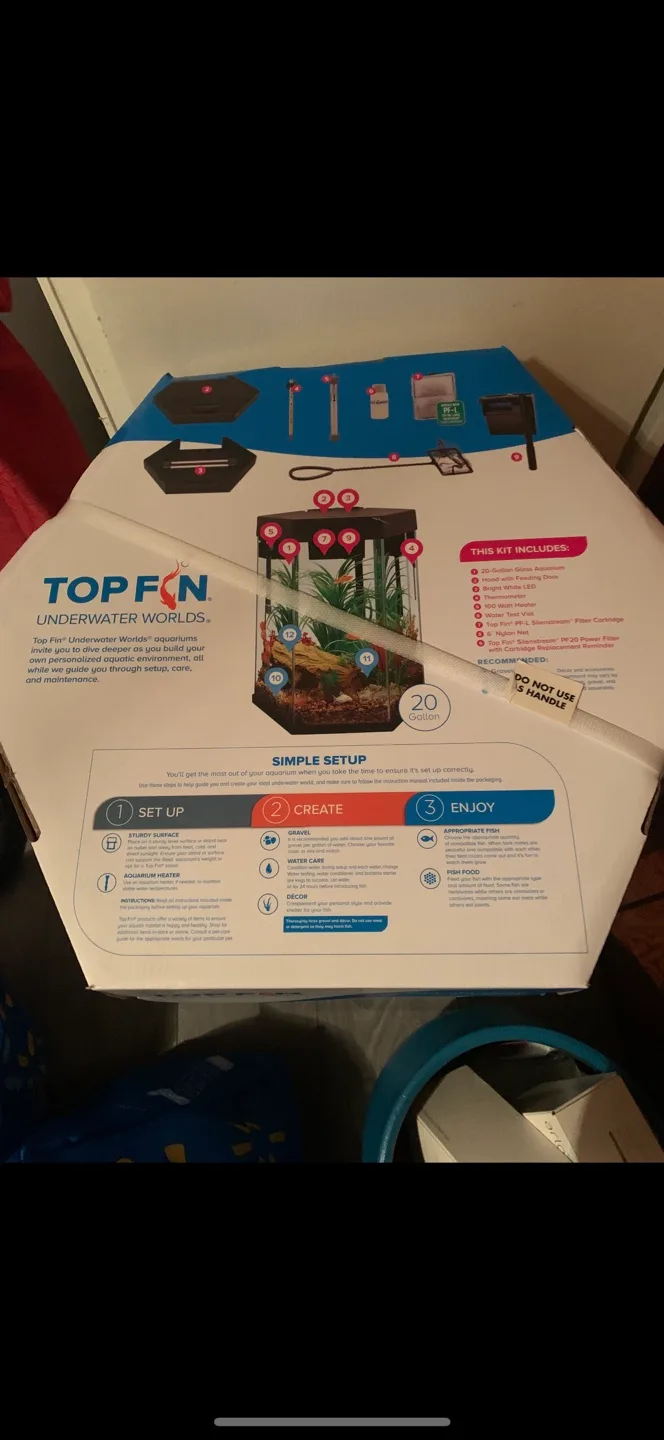 Top Fin Underwater Worlds 20 Gallon Aquarium Starter Kit thumbnail