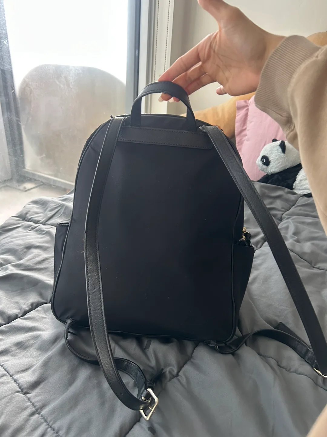 Vintage Original Kate Spade Black Backpack image indicator(2)
