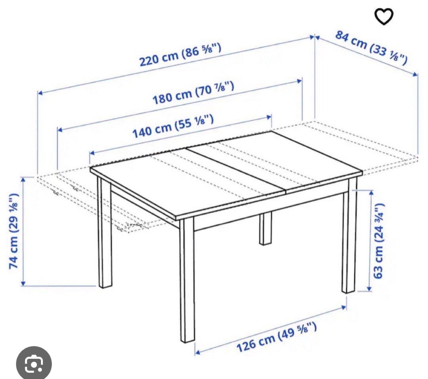IKEA Bjursta Extendable Dining Table - photo 5