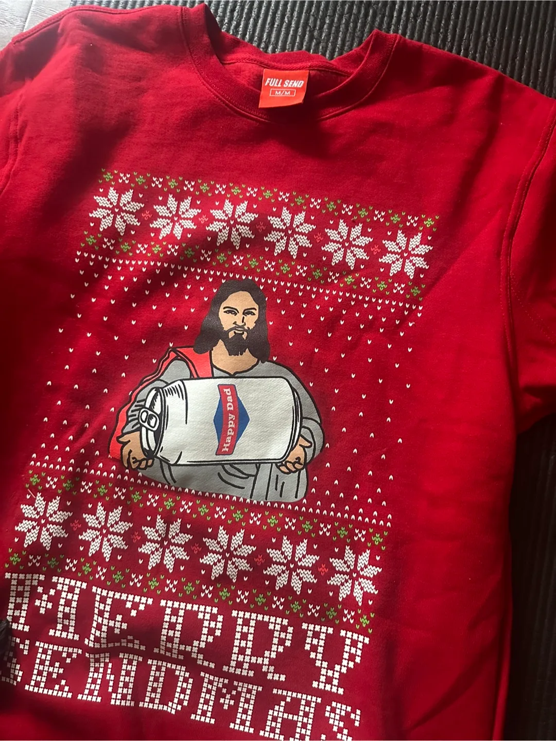Full Send Happy Dad Christmas Sweater - M thumbnail