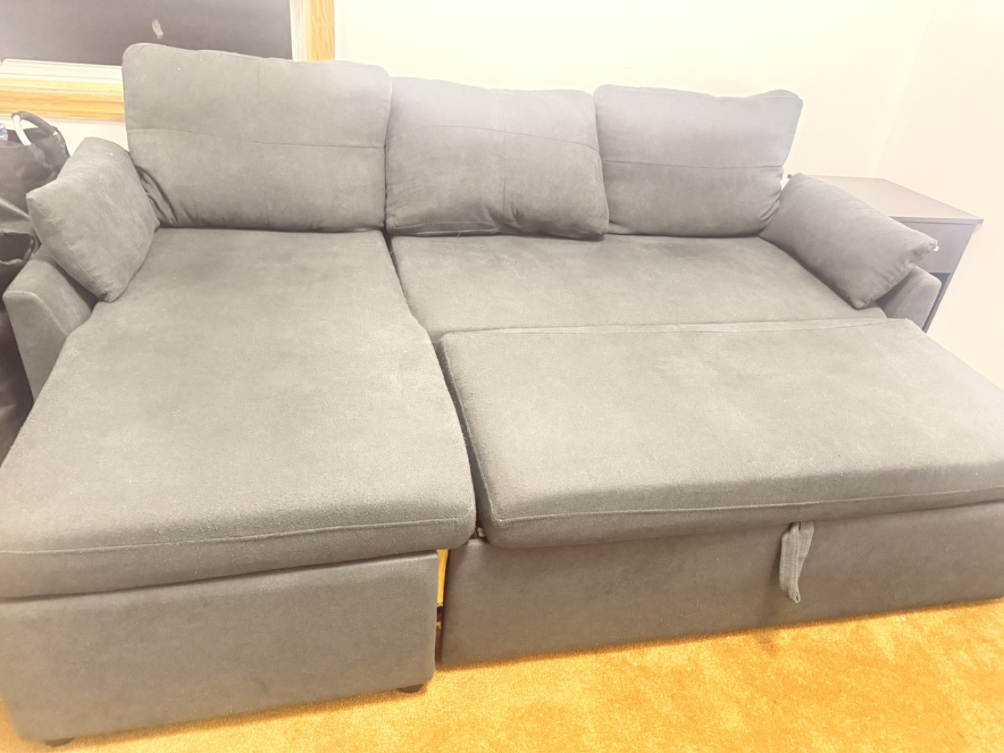 Gray Sleeper Sectional Sofa