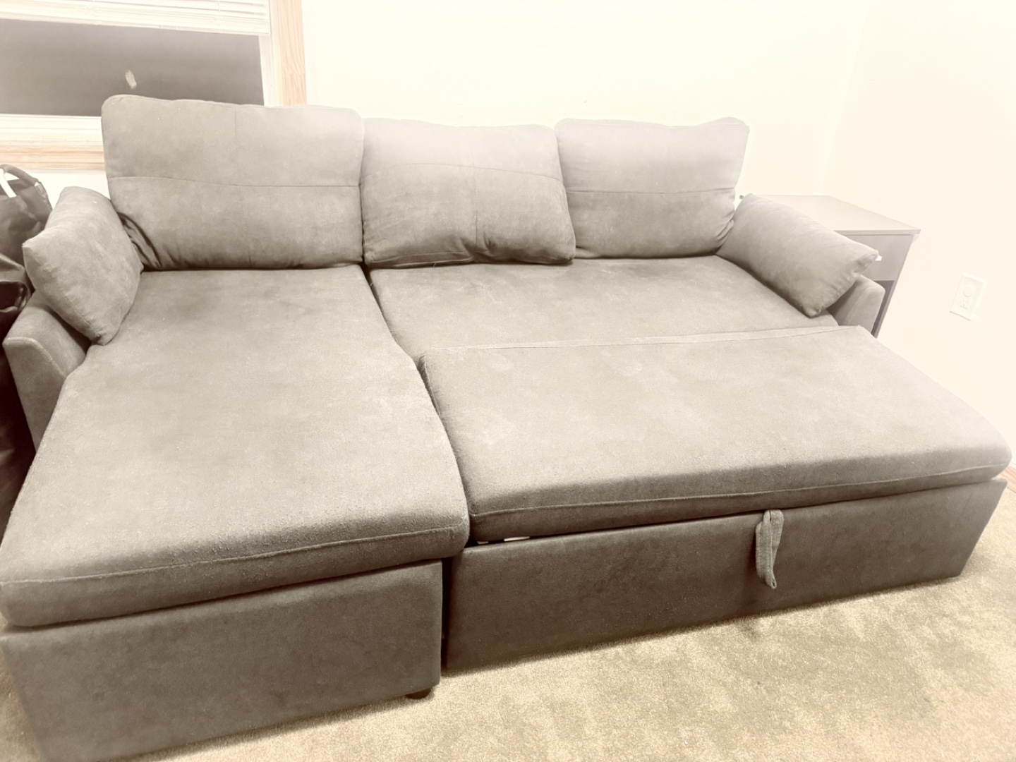 Gray Sleeper Sectional Sofa - photo 2