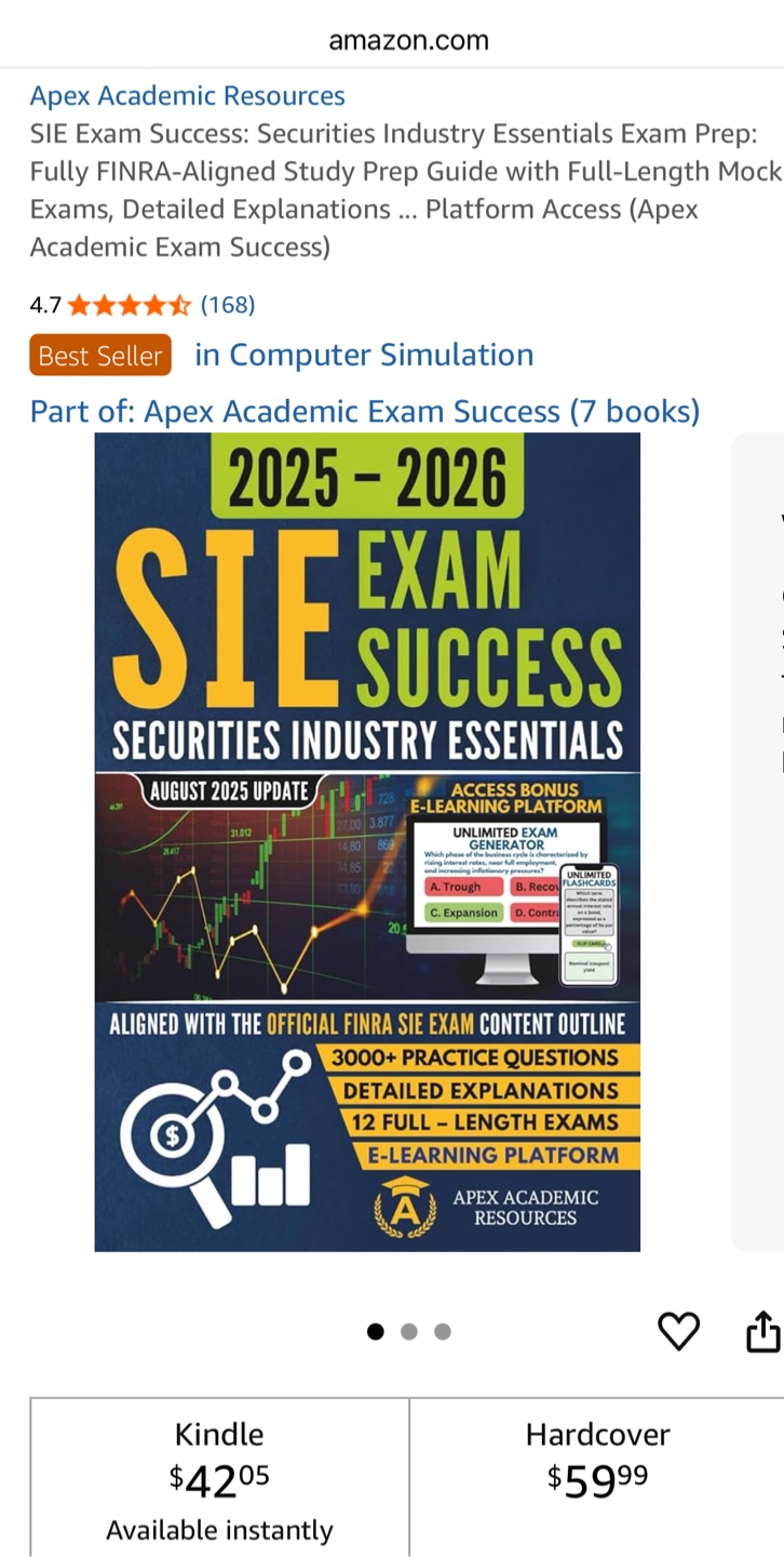 SIE Exam Prep Book with 3k Qs, 12 Prac Exams - Amazon #1 seller - photo 3