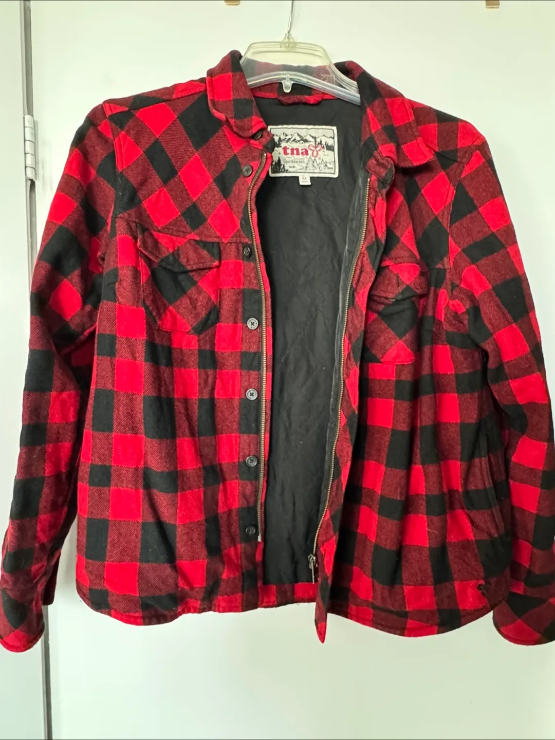 TNA plaid wool jacket size medium thumbnail