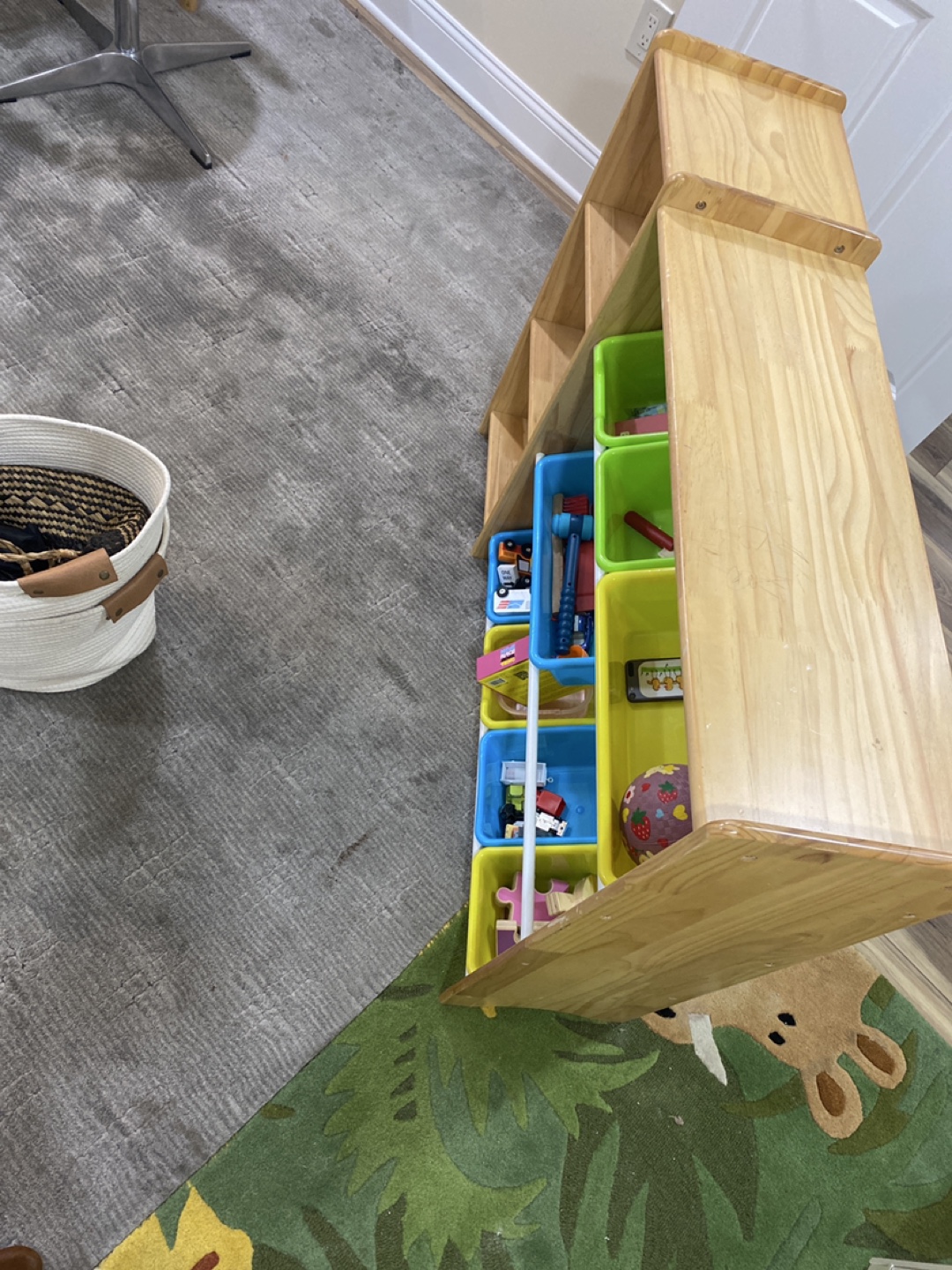 Wood Toy Storage Organizer with Bins - photo 2