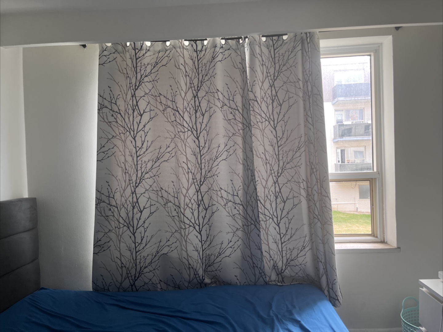 Branch Pattern Curtain for 2 rooms/window units