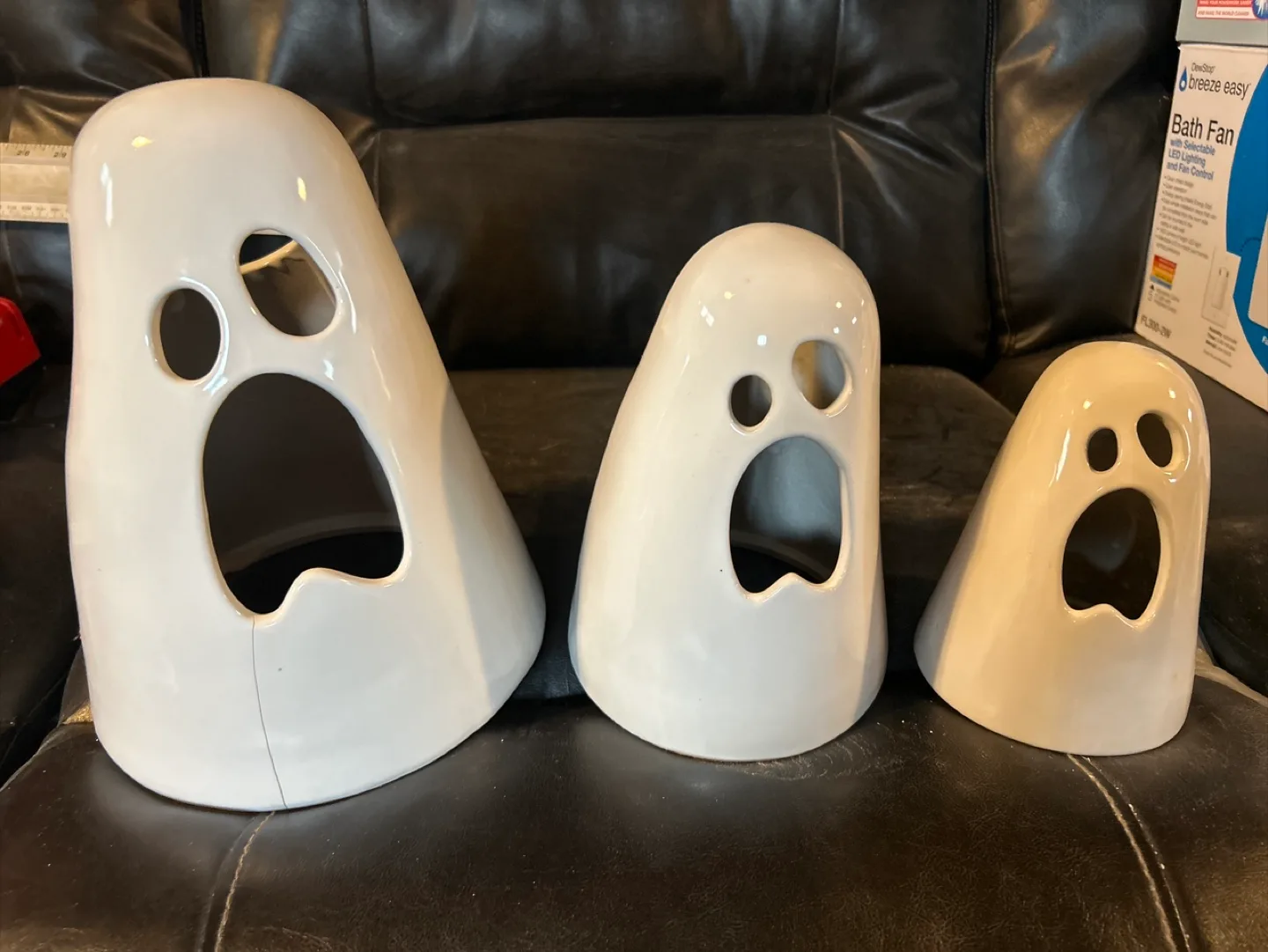 Ceramic Ghost Decor - Set of 3 thumbnail
