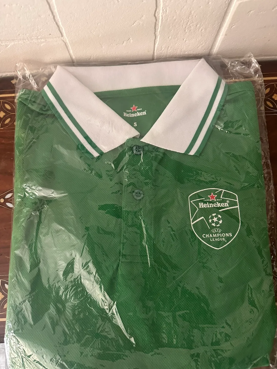 Heineken Champions League Green Polo Shirt - Size S thumbnail