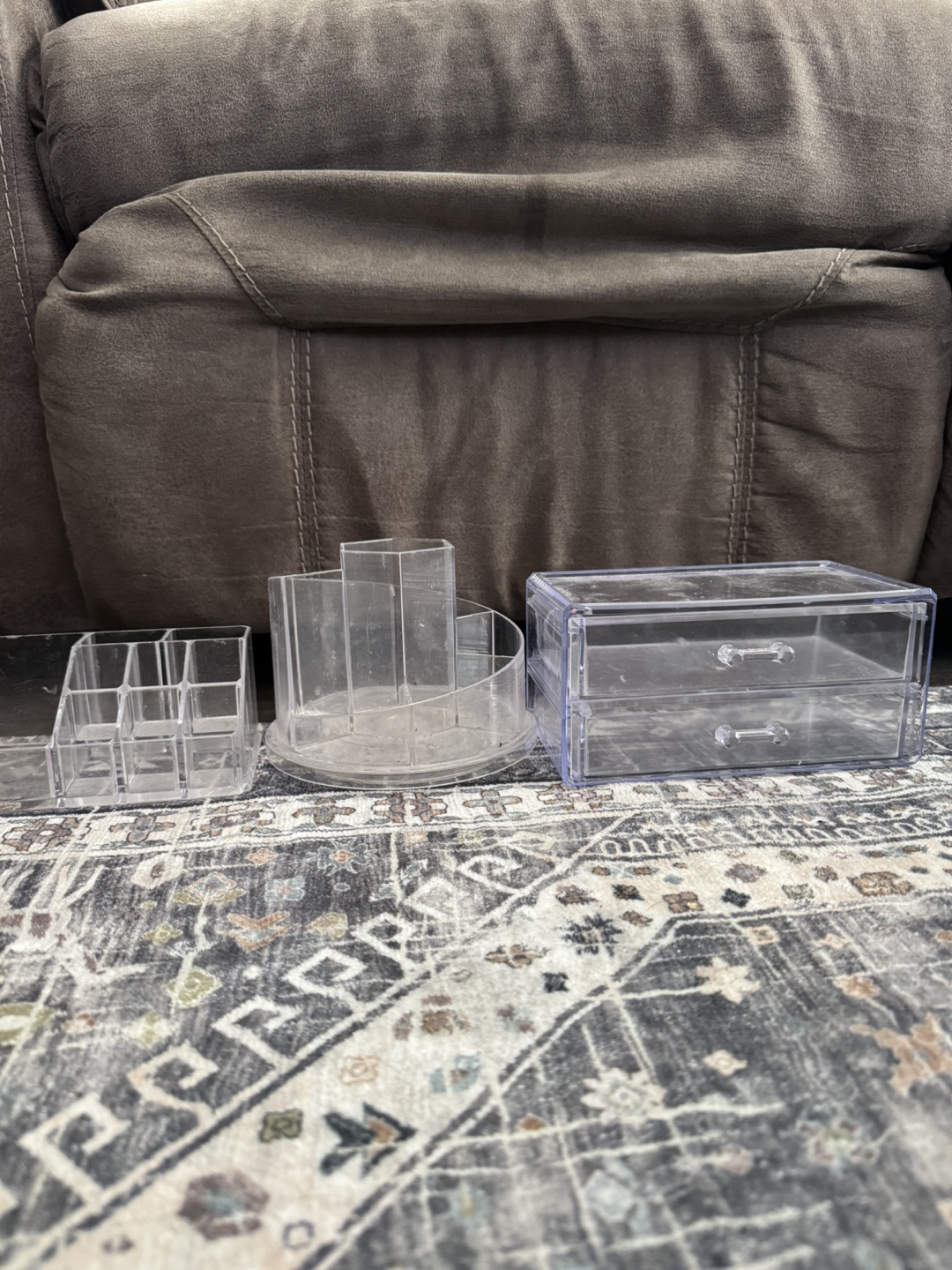 Three Acrylic Makeup Organizers