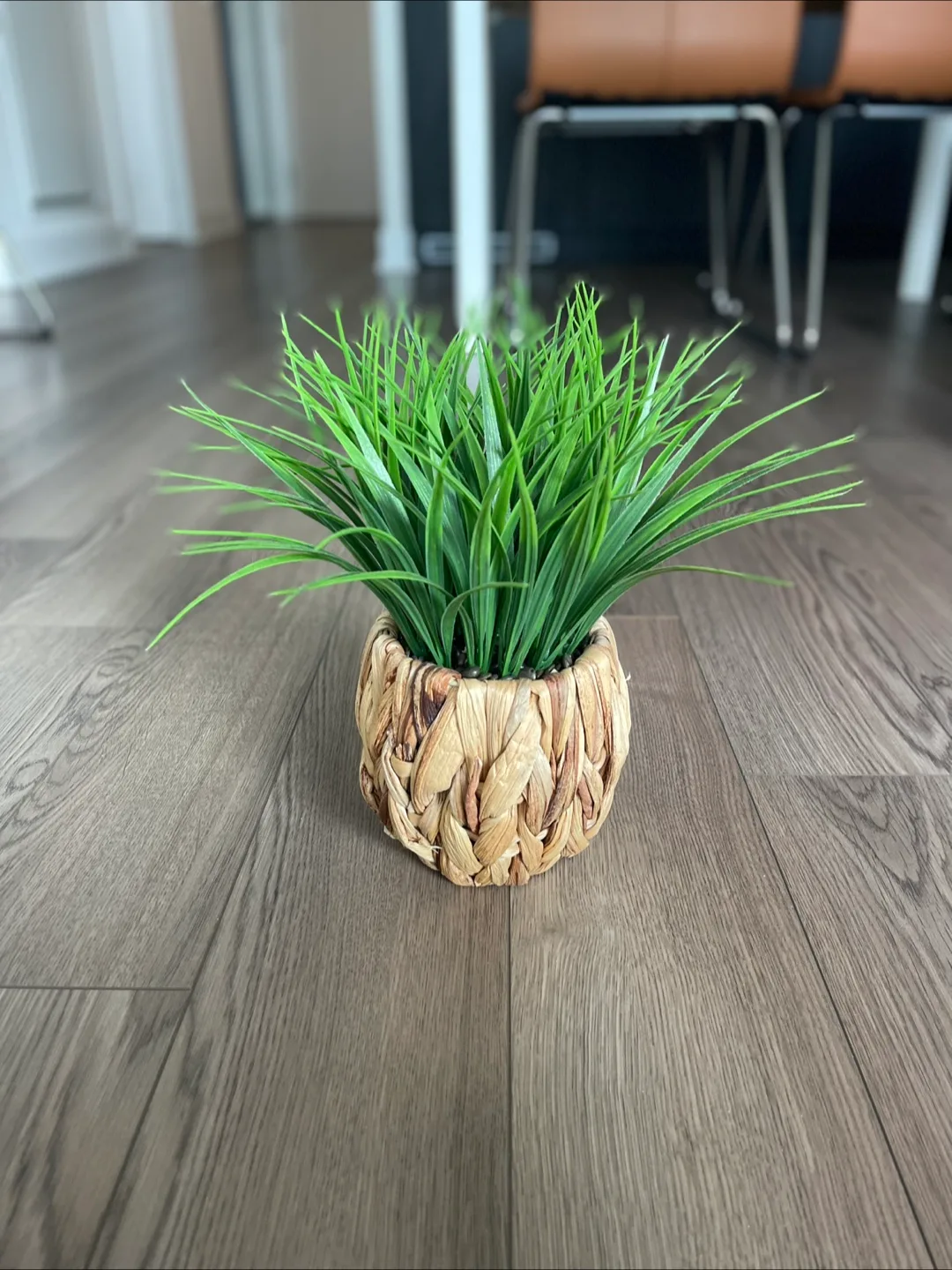 Artificial Grass Plant in Woven Pot thumbnail