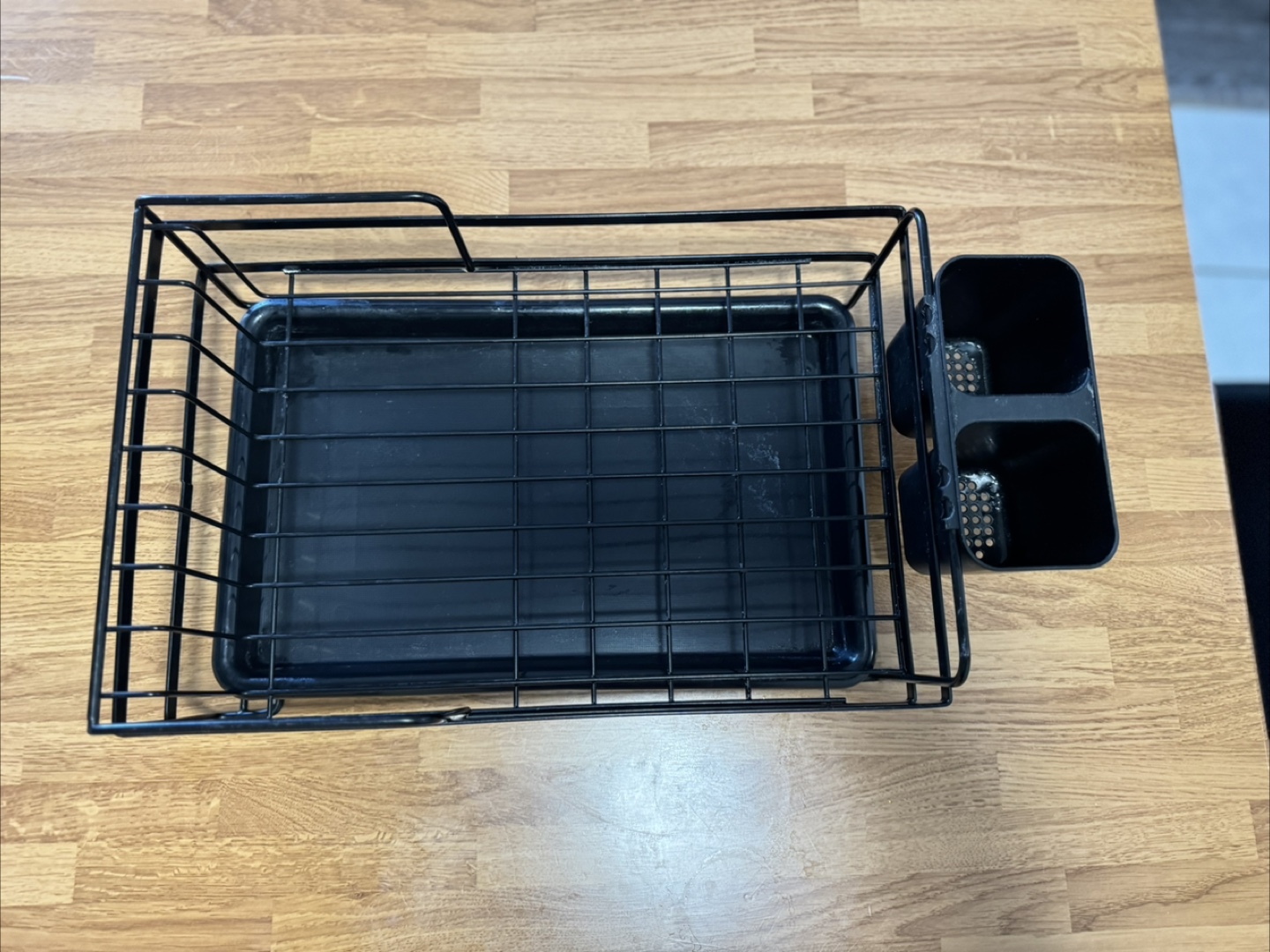 Black Dish Rack with Utensil Holder