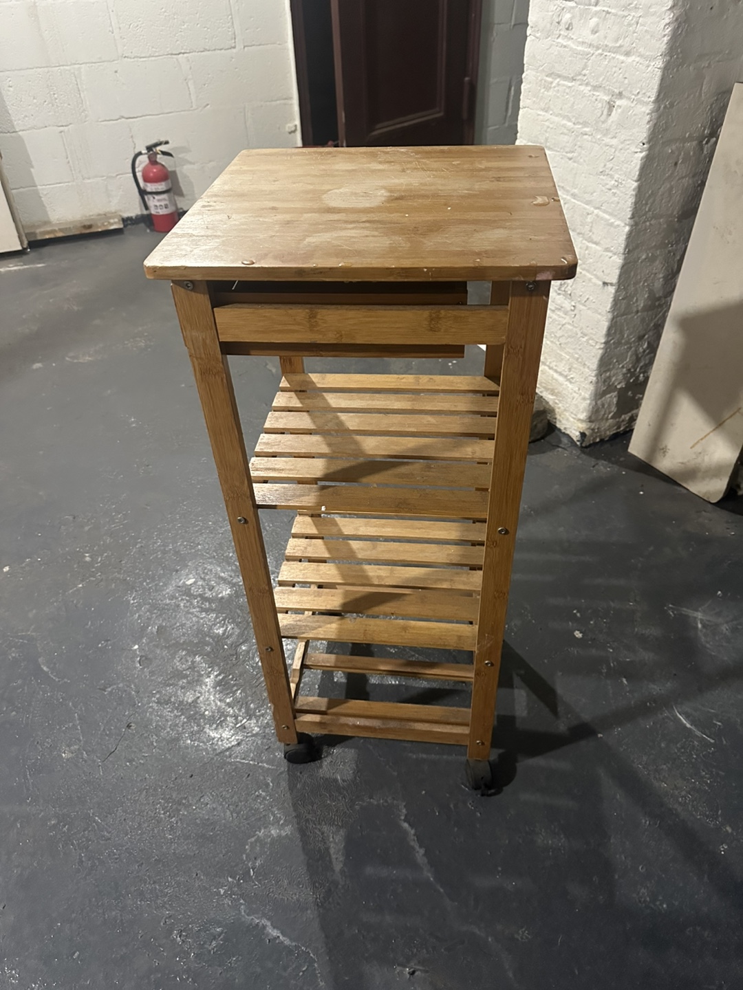 Wooden Kitchen Cart with Drawer - photo 2