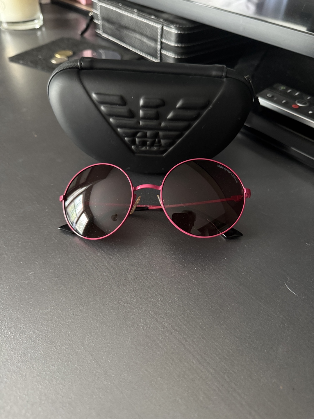Emporio Armani Pink Round Sunglasses